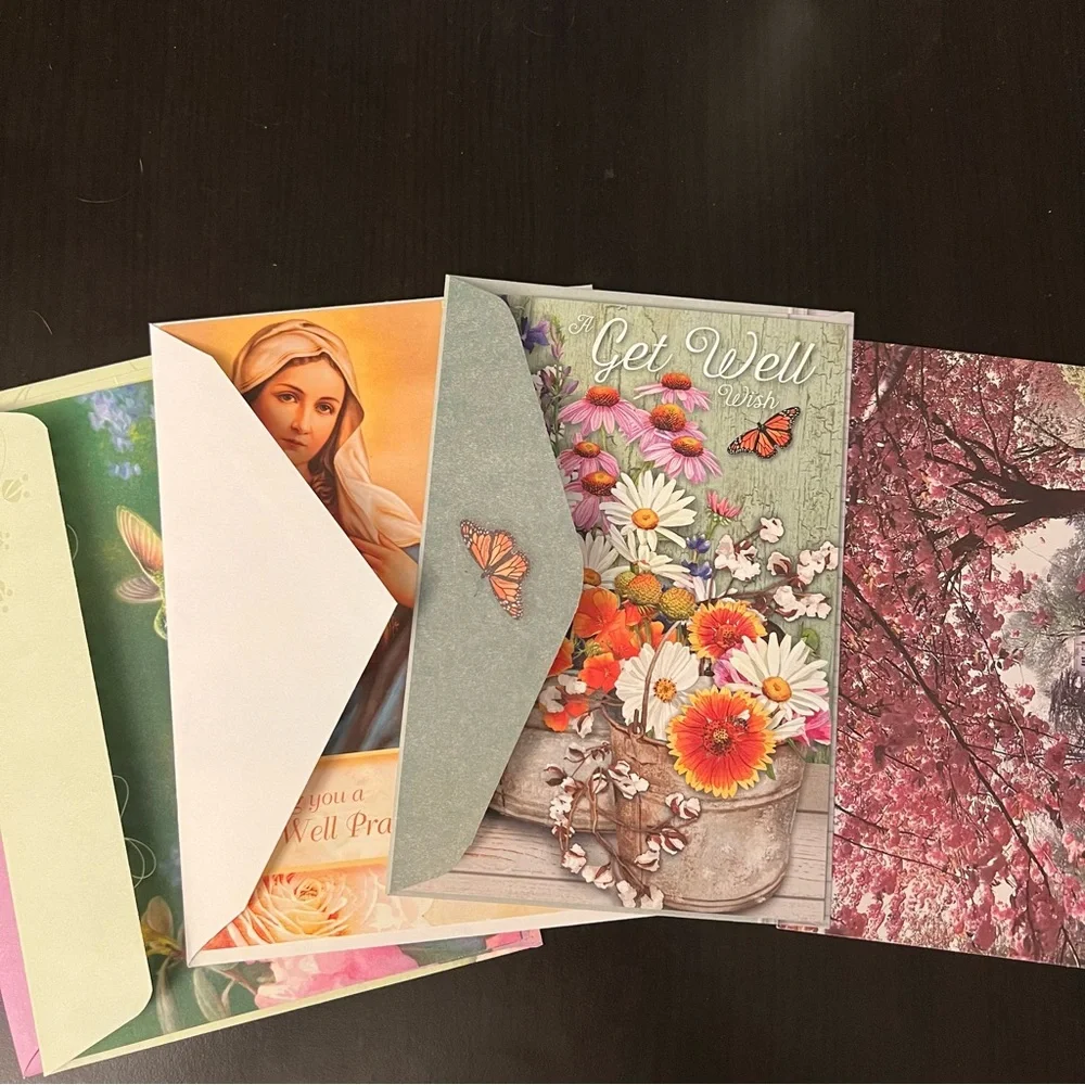 Bundle of Religious Greeting Cards Birthday Easter Get Well Sympathy & More - Picture 7 of 13